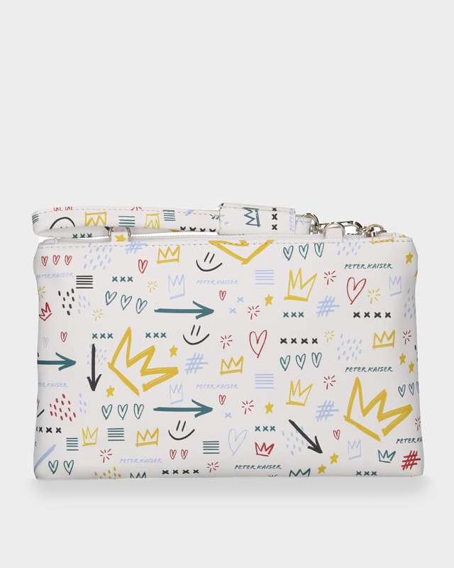 Сумка-клатч из натуральной кожи с принтом