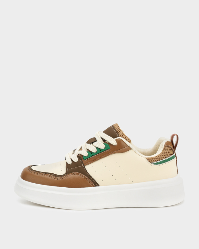 Кеды из натуральной кожи и текстиля с массажной стелькой