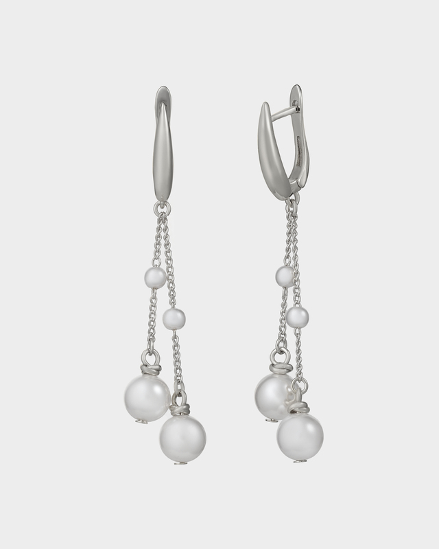 Серьги с искусственным жемчугом