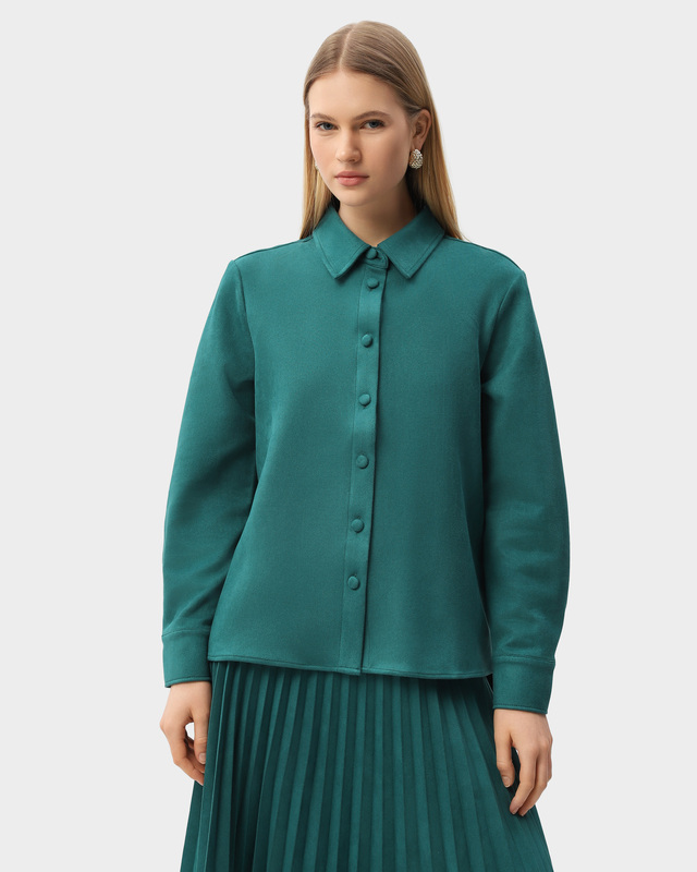 Рубашка из бархатистой экозамши