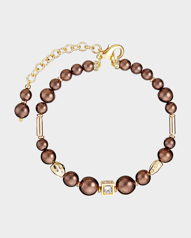 Позолоченный браслет из гематита на тросе &laquo;с памятью&raquo;