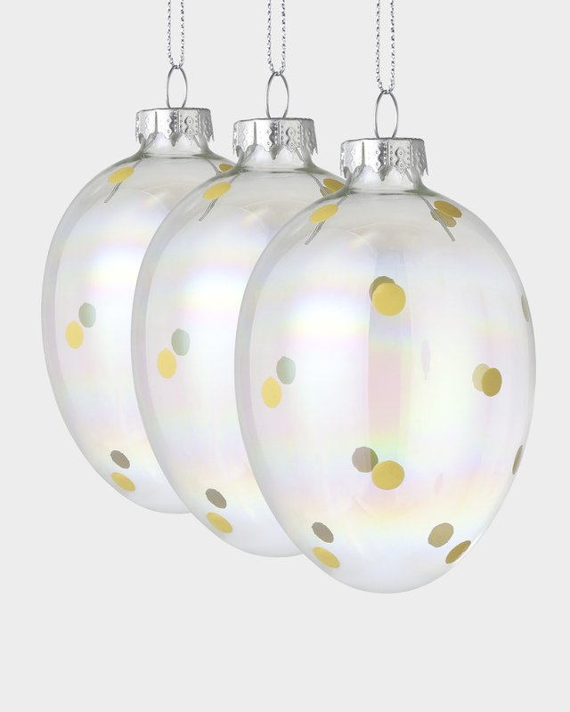 Набор декоративных подвесов, 3 шт., принт &laquo;желтые точки&raquo;