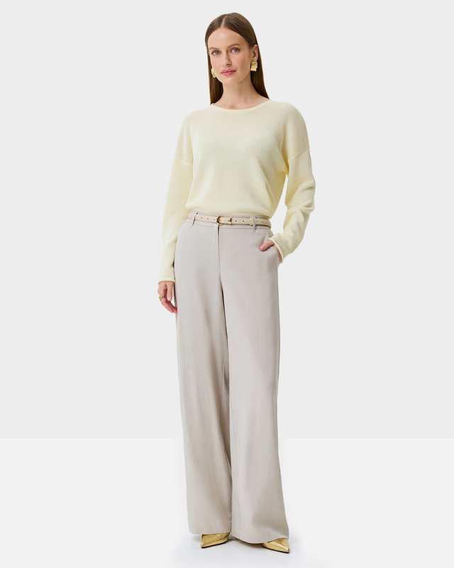 Свободные брюки из тенсела с боковыми карманами