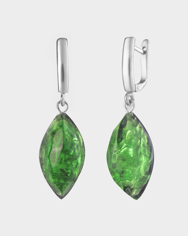 Серьги фантазийной формы из бернита