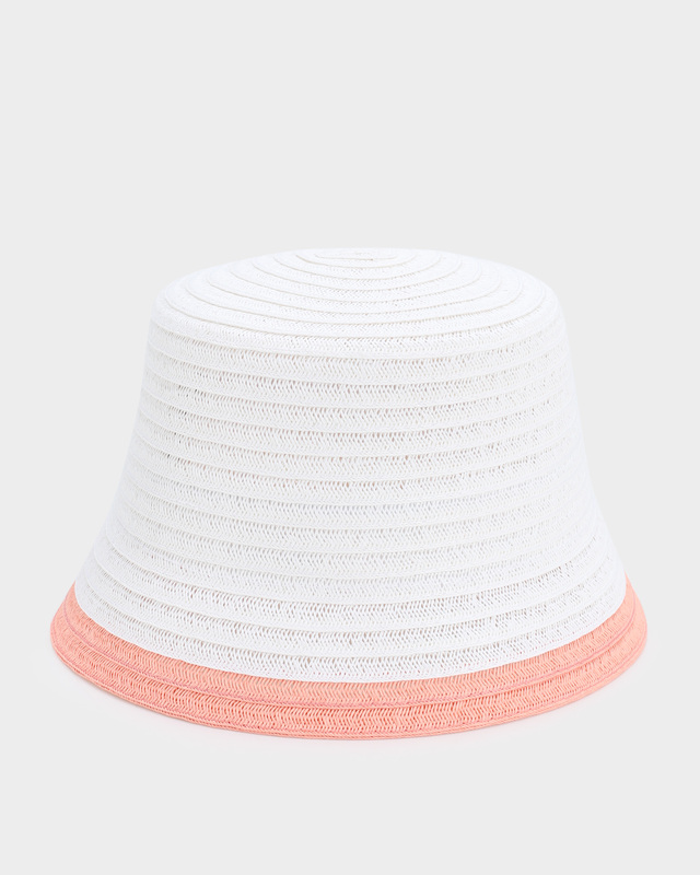 Плетеная панама регулируемая по размеру с контрастным кантом