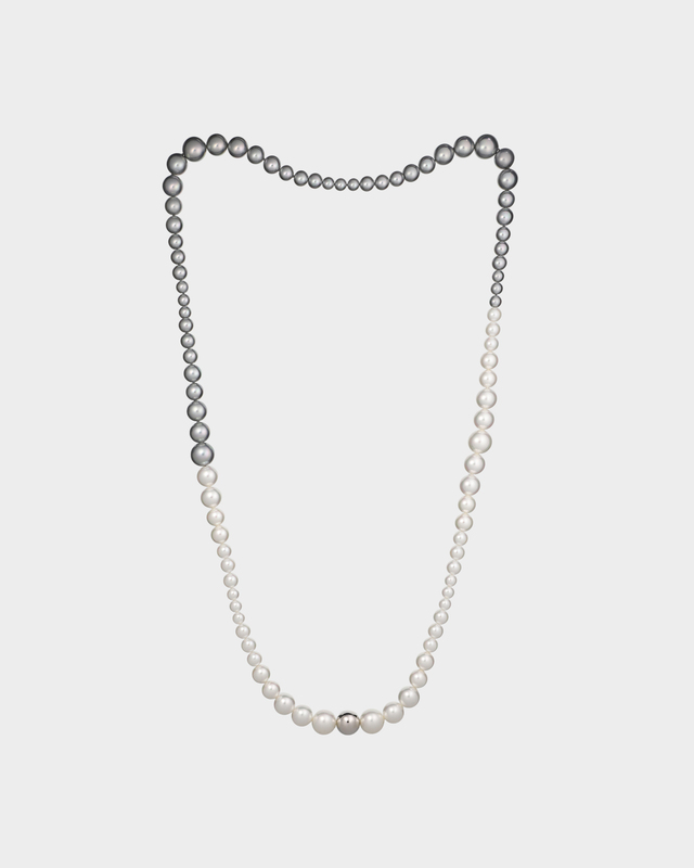 Колье с жемчугом Майорка двух цветов