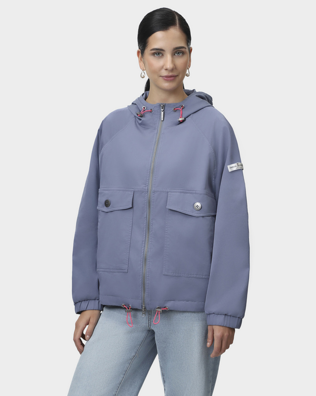 Куртка свободного кроя с резинкой по низу