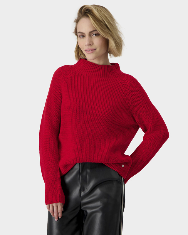 Вязаный пуловер из смесового хлопка