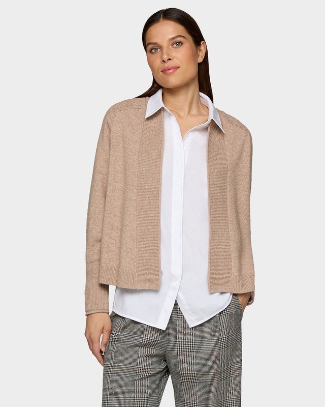 Распашной кардиган с шерстью в составе