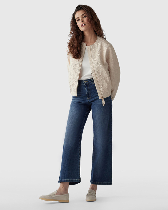 Широкие джинсы с высокой посадкой