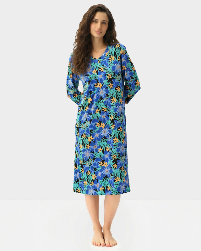 Домашнее платье с вискозой в составе