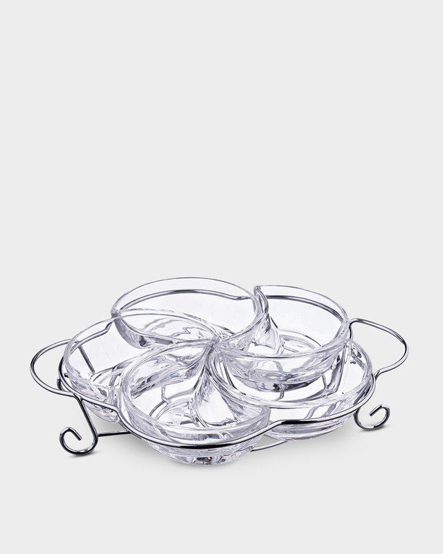 Менажница пятисекционная на металлической подставке Muza