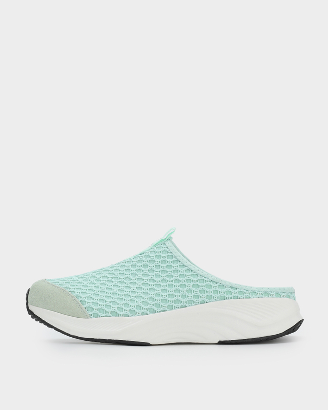 Сабо из натуральной замши и текстиля