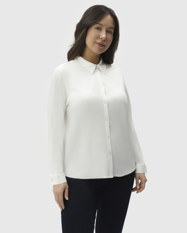 Рубашка прямого кроя с отложным воротником