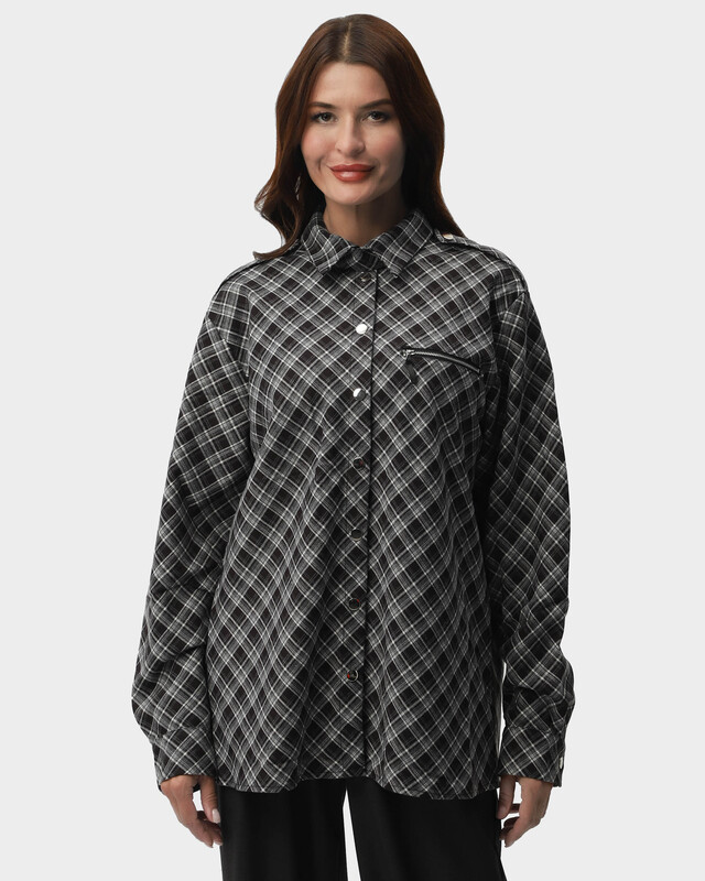 Комфортная рубашка с классическим отложным воротником