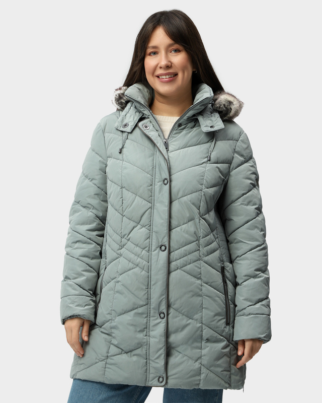 Стеганая куртка с наполнителем Down Free и стройнящим эффектом