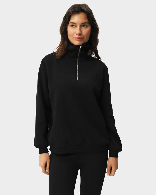 Толстовка из хлопкового трикотажа с фактурной изнанкой из экомеха