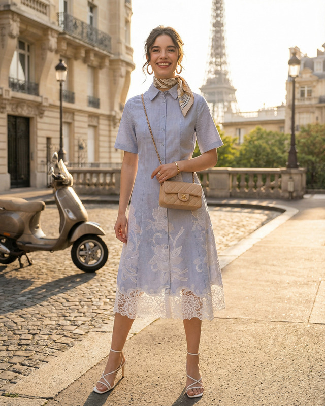 Платье из 100 хлопка с кружевом 11990₽