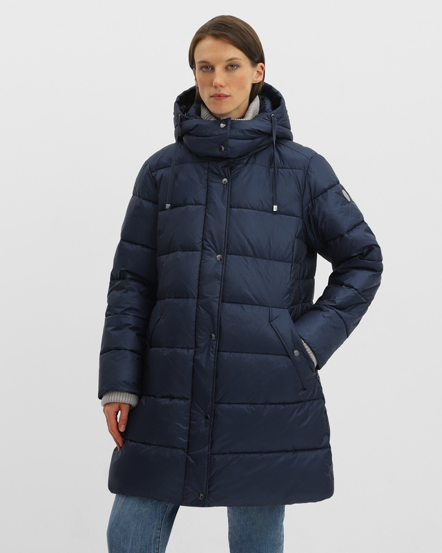 Стеганое пальто из водоотталкивающего материала со съемной внутренней вставкой и глубоким капюшоном