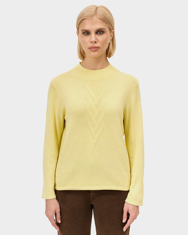 Джемпер прямого кроя с воротником-стойкой