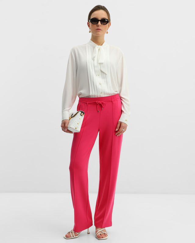 Брюки прямого кроя из вискозной ткани