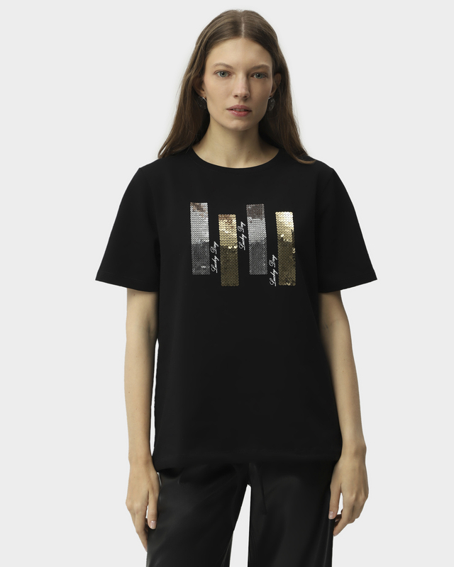 Блузка свободного кроя из тонкого футера