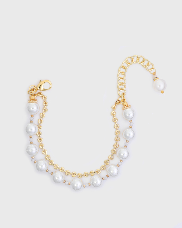 Браслет с жемчугом Майорка и цирконами