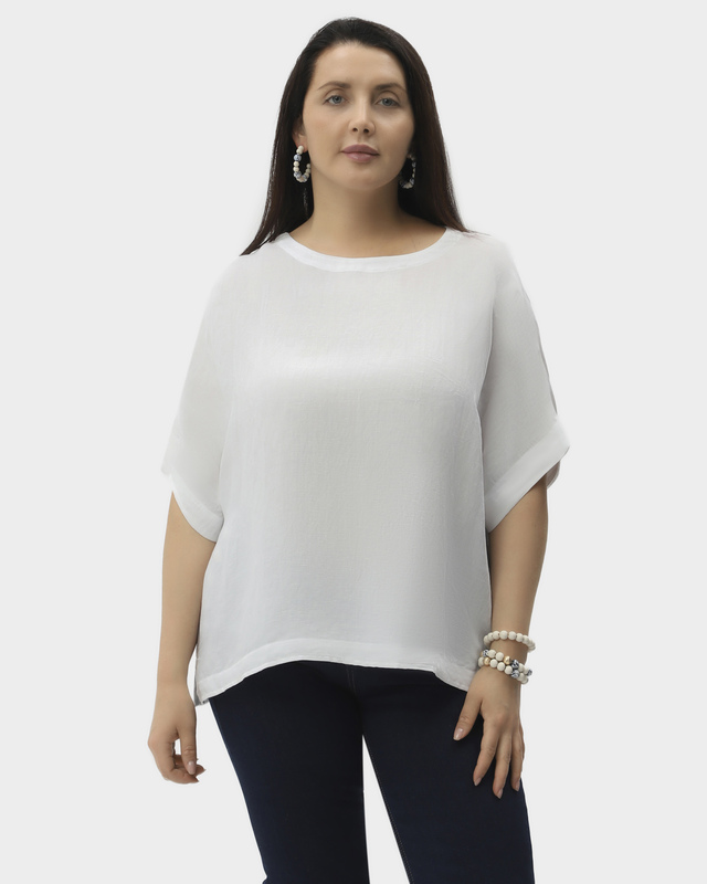 Блузка из смеси вискозы и льна