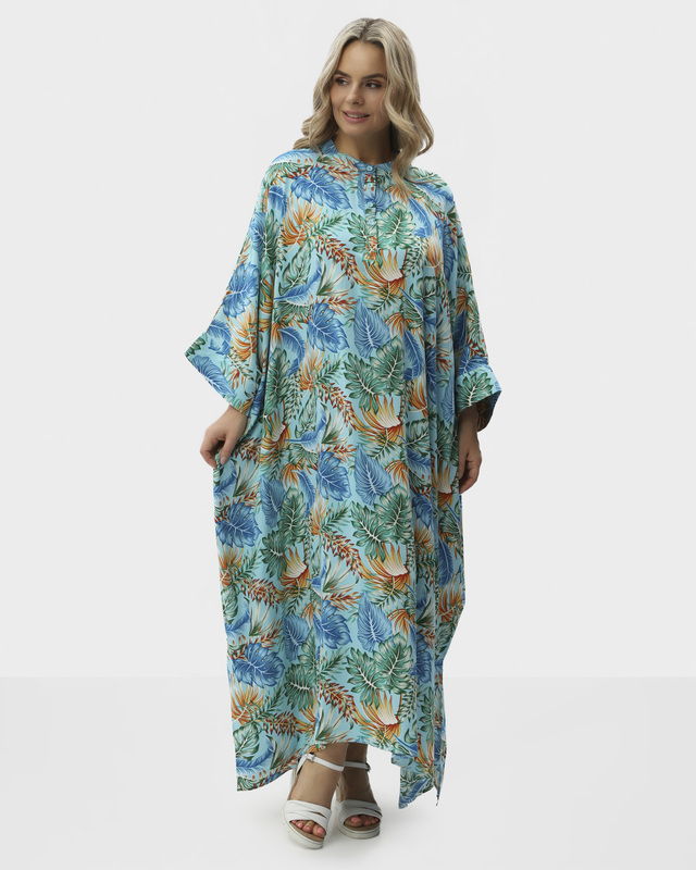 Туника из вискозы с ярким цветочным принтом 5990₽