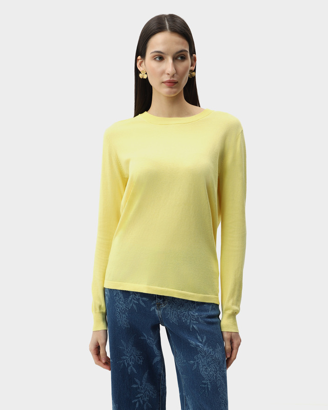 Пуловер из хлопка и кашемира с оригинально оформленной спинкой