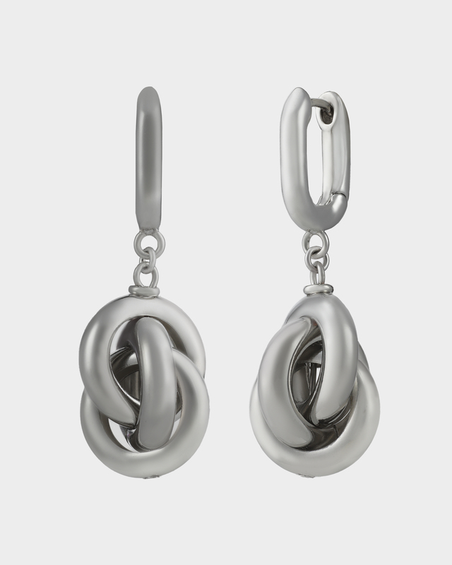 Серьги-конго с подвеской в виде переплетенных колец