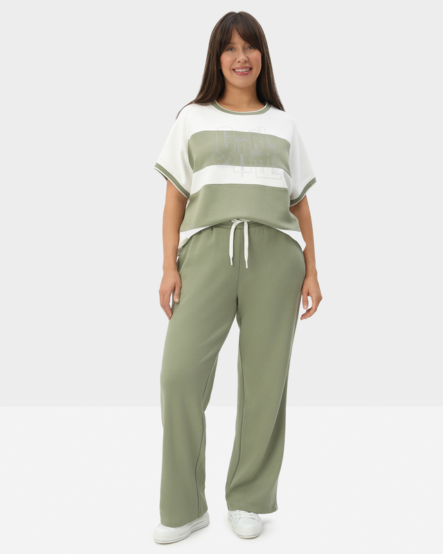 Трикотажные брюки прямого кроя