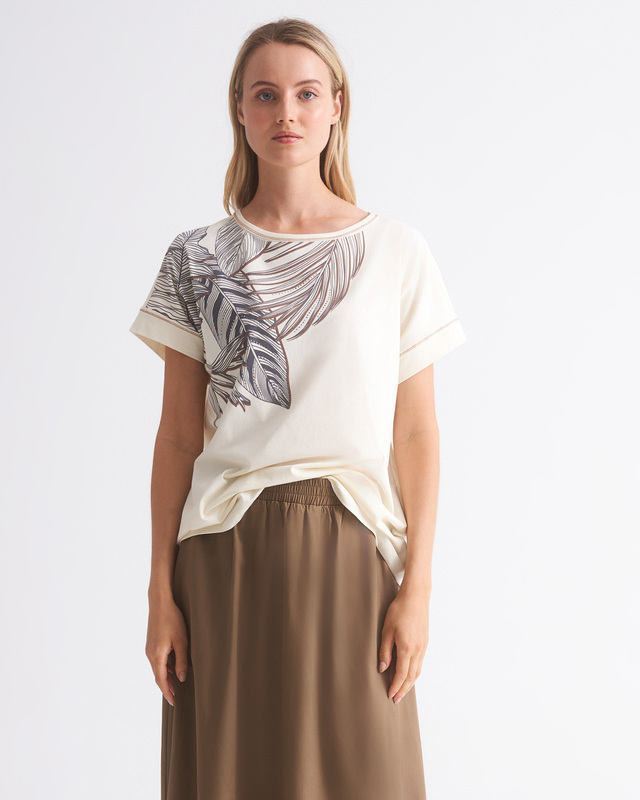 Футболка свободного кроя из эластичного хлопка