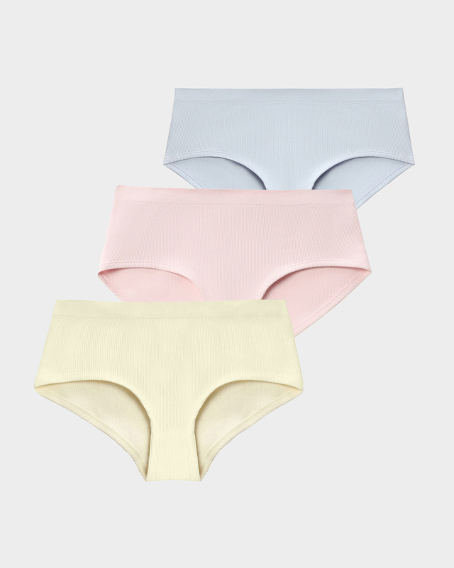 Комплект бесшовных трусов из эластичной ткани низкой посадки, 3 шт.