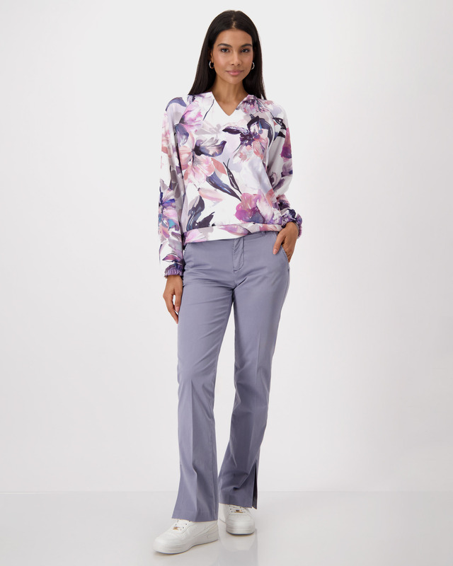 Брюки прямого кроя с боковыми разрезами