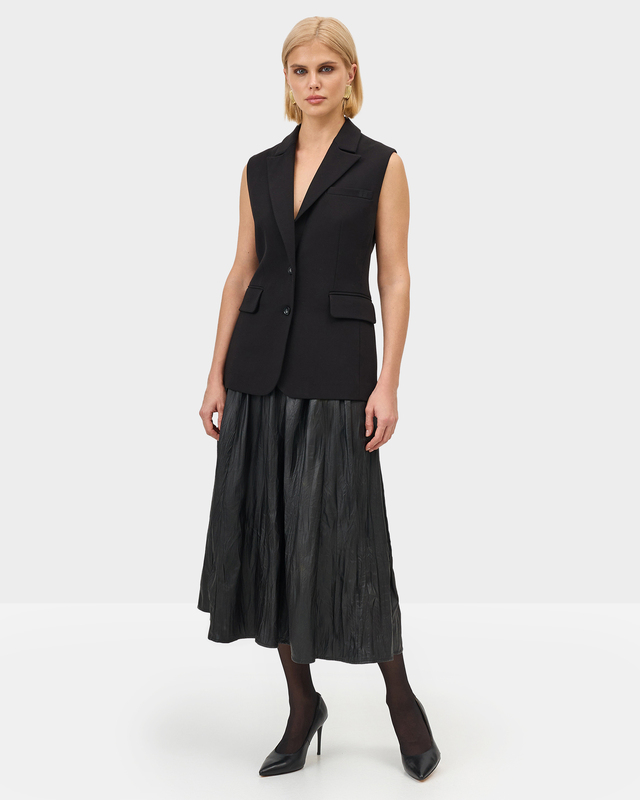 Юбка миди с накатом под кожу