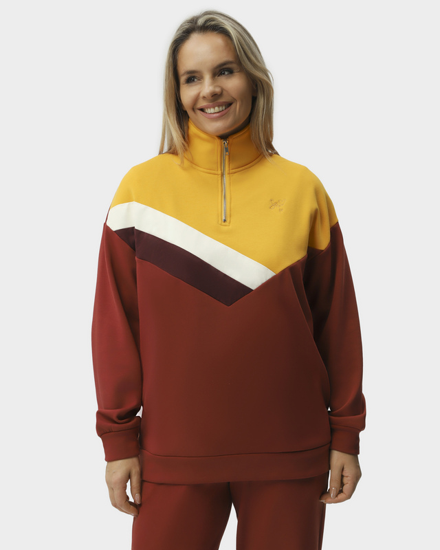 Утепленная толстовка с фигурной кокеткой и флисовой подкладкой