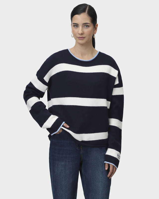 Пуловер из мягкого трикотажа в полоску