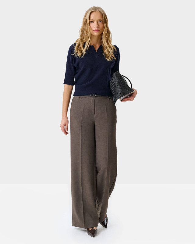 Брюки прямого кроя из смесовой вискозы