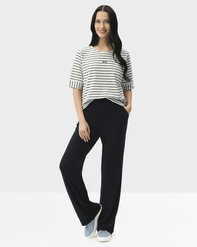 Классические брюки из трикотажа с эластичным поясом