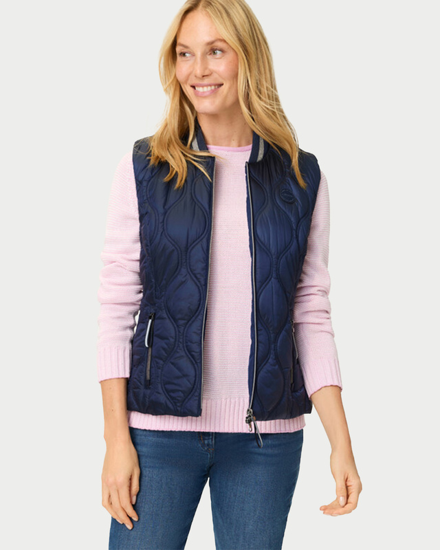 Стеганый жилет с застежкой на молнию и воротником-стойкой