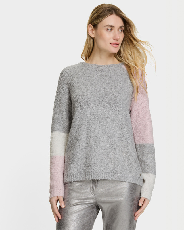 Пуловер прямого кроя с натуральной шерстью в составе