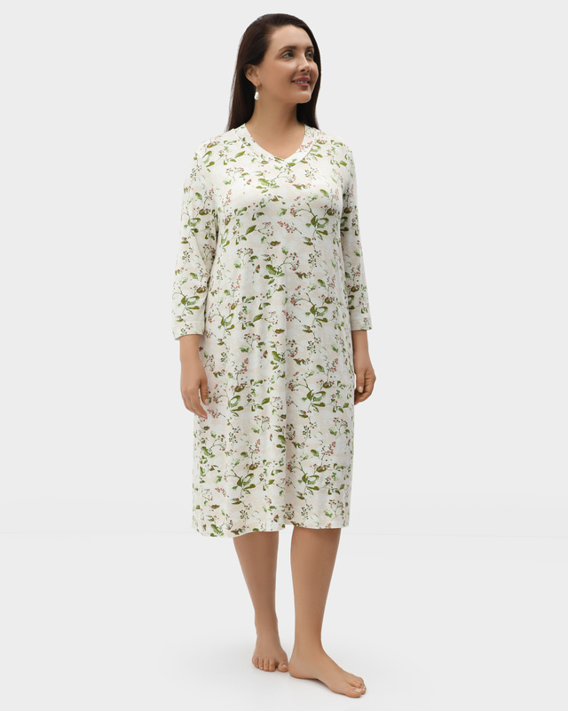 Домашнее платье с вискозой в составе