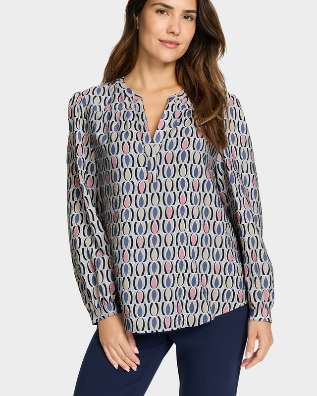 Блузка из вискозы с принтом