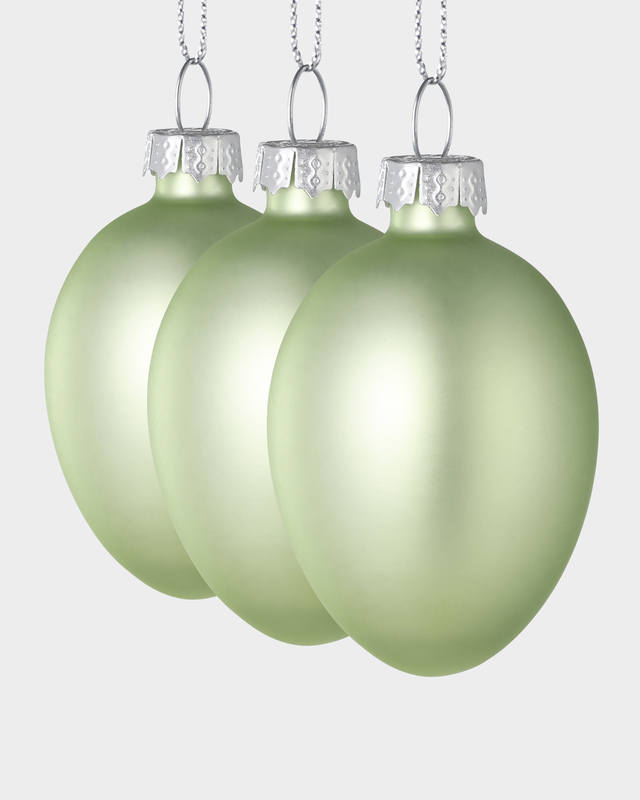Набор декоративных подвесов, 3 шт., матовые зеленые