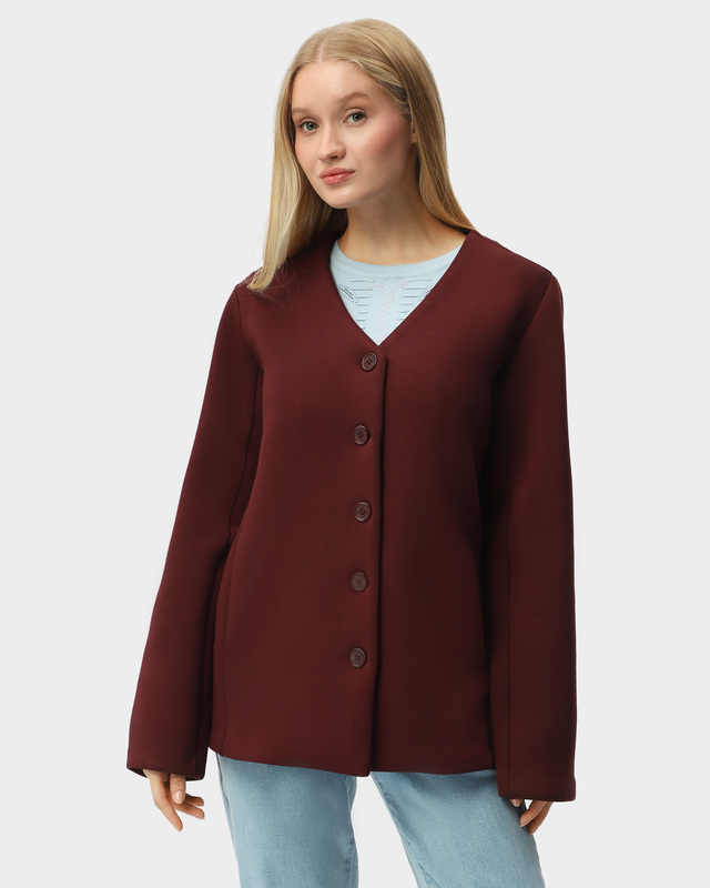 Утепленный кардиган с вискозой в составе