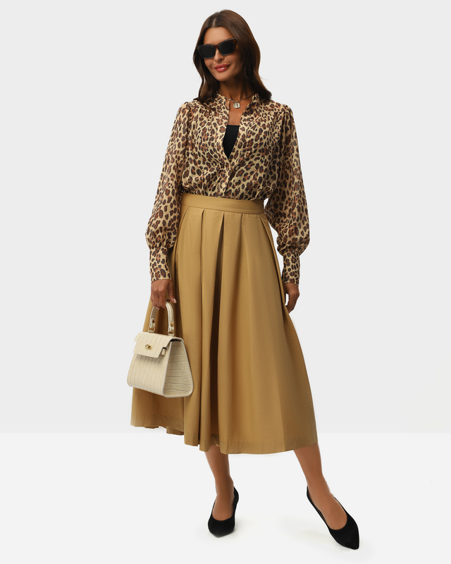 Юбка А-силуэта со складками