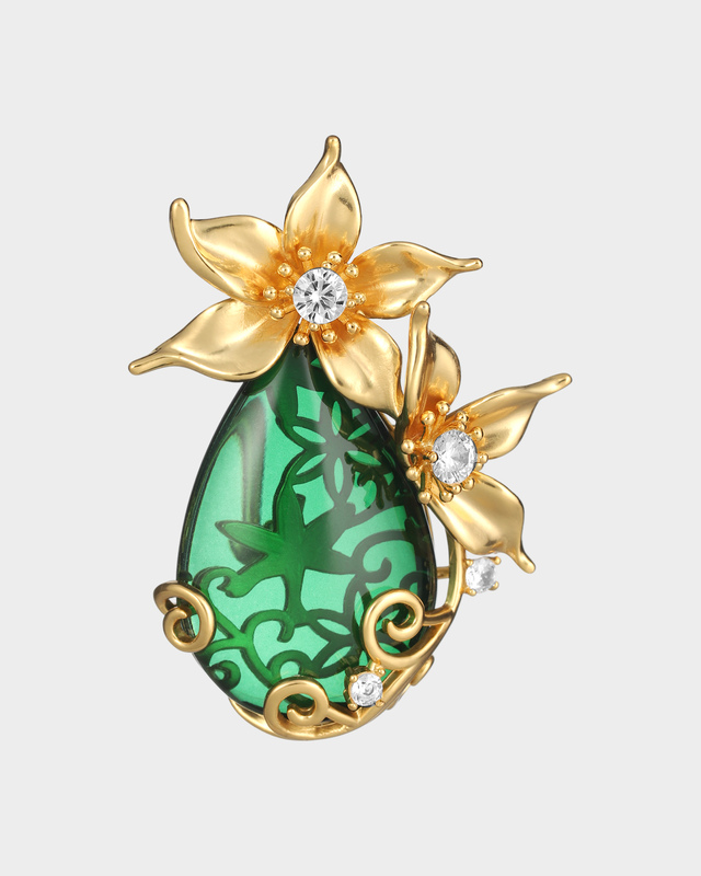 Брошь &laquo;Цветок&raquo; со стразами