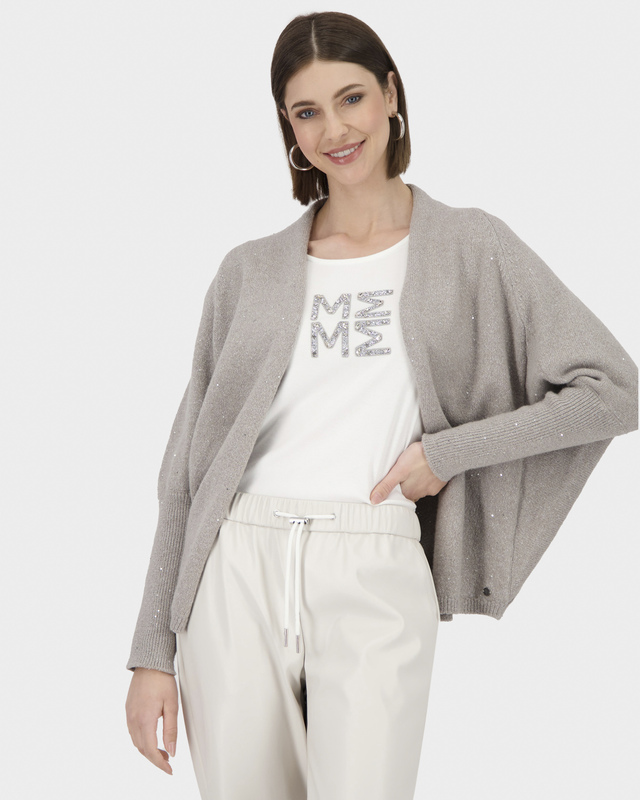 Вязаный кардиган с пайетками и мерцающей металлизированной нитью