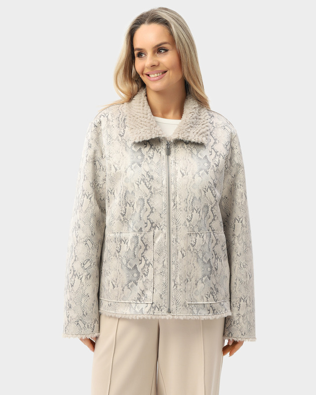 Двухсторонняя куртка из экозамши и экомеха